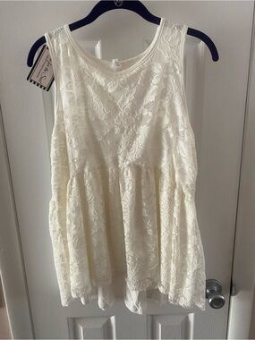 Tee for the soul lace babydoll top
